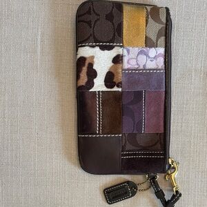 Coach Multicolor Patchwork Zip Wallet